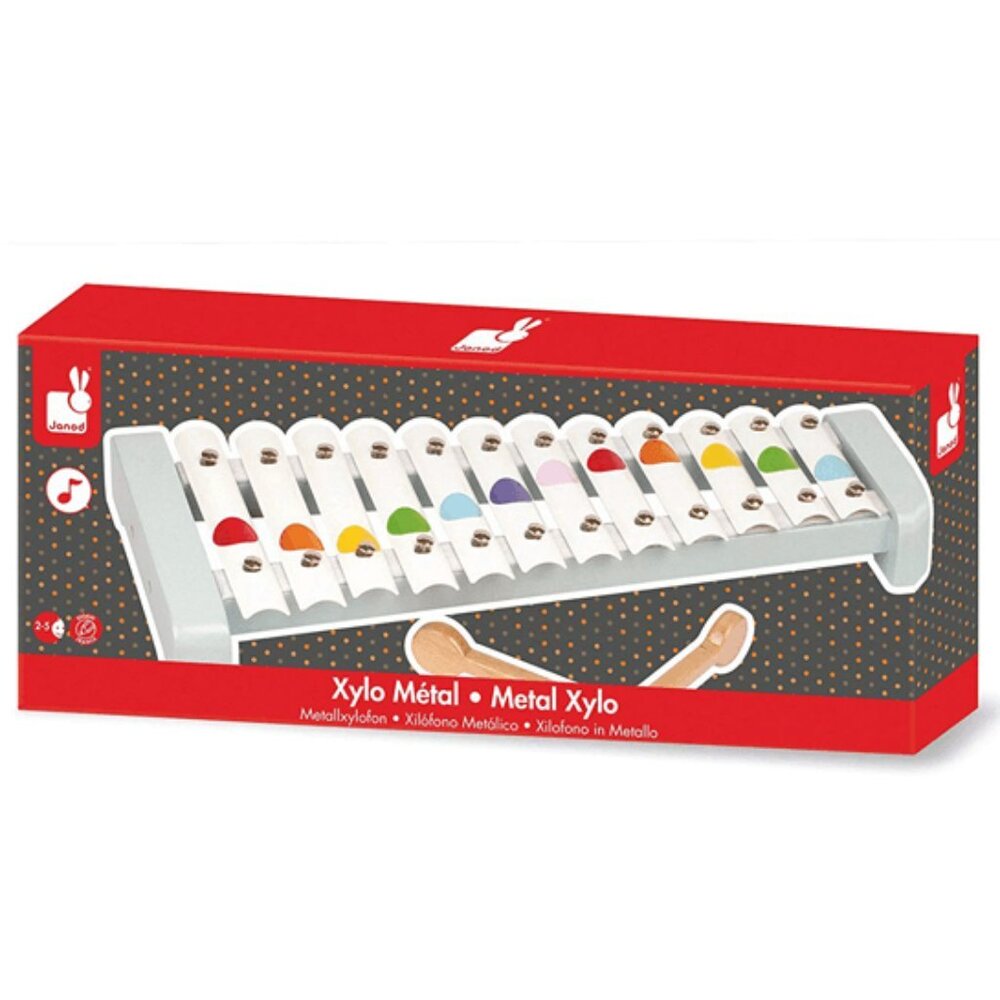 Janod - Confetti Wooden and Metal Xylophone New in Box For Age 2+